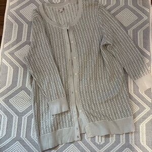 Merona Light Gray Geometric Women's Cardigan